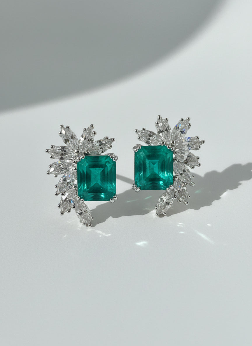 Feathered Semi-Climber Earrings