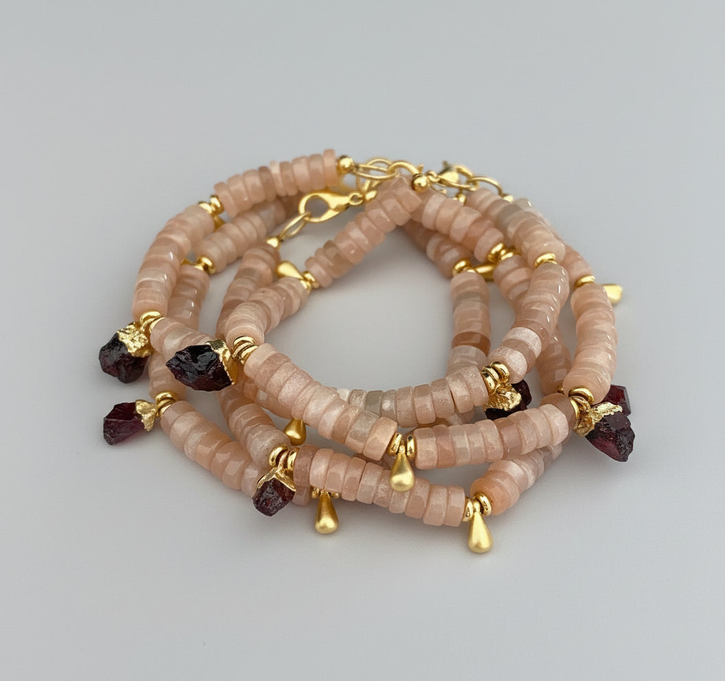 Moonstone beaded bracelets