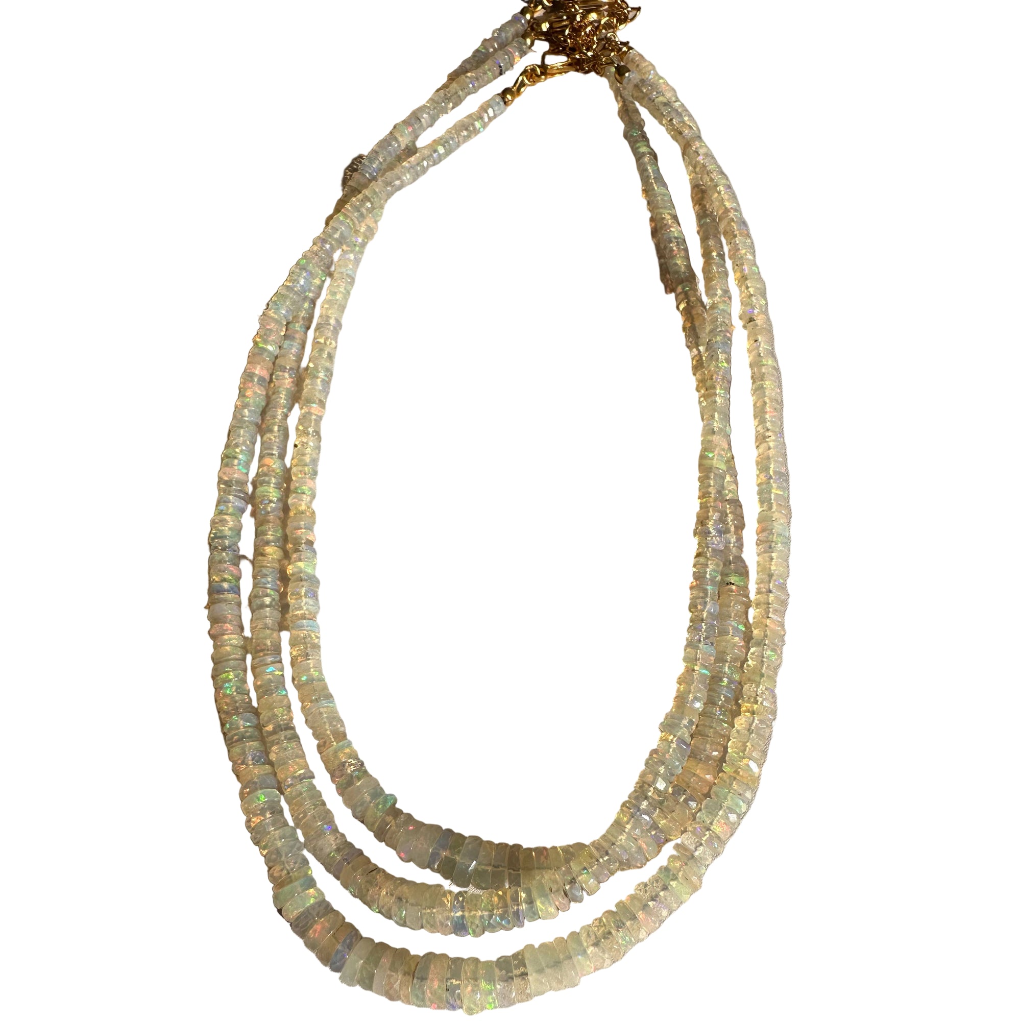 Natural Faceted Ethiopian Opal Necklace