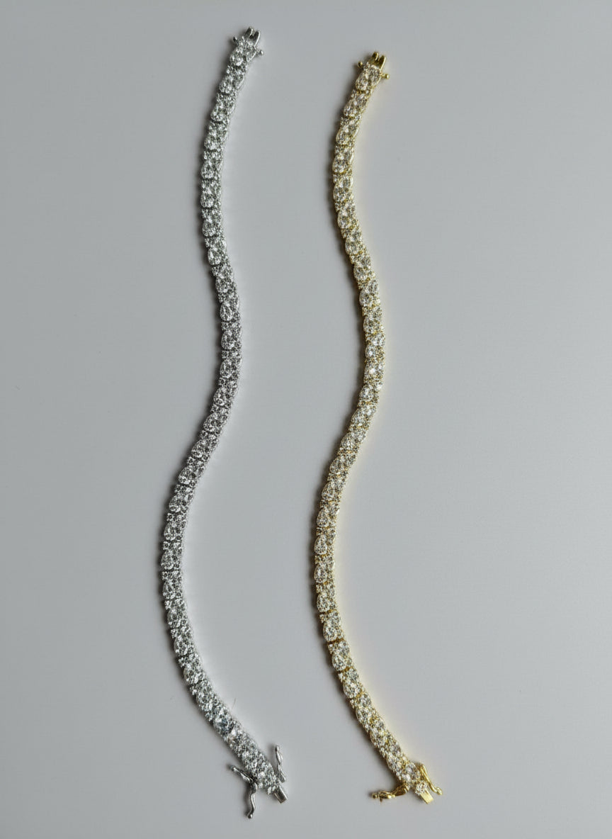 Double Teardrop Tennis Bracelet