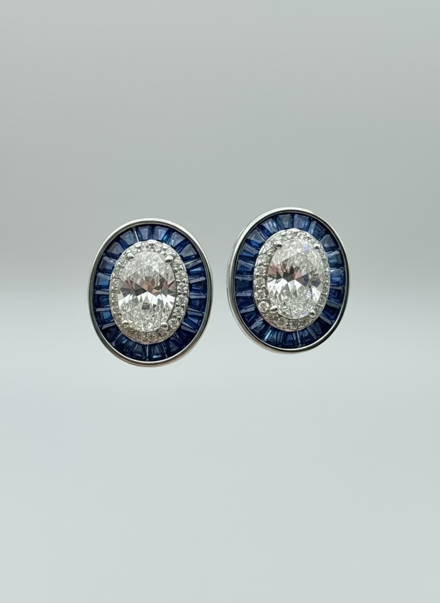 Sapphire stud earrings