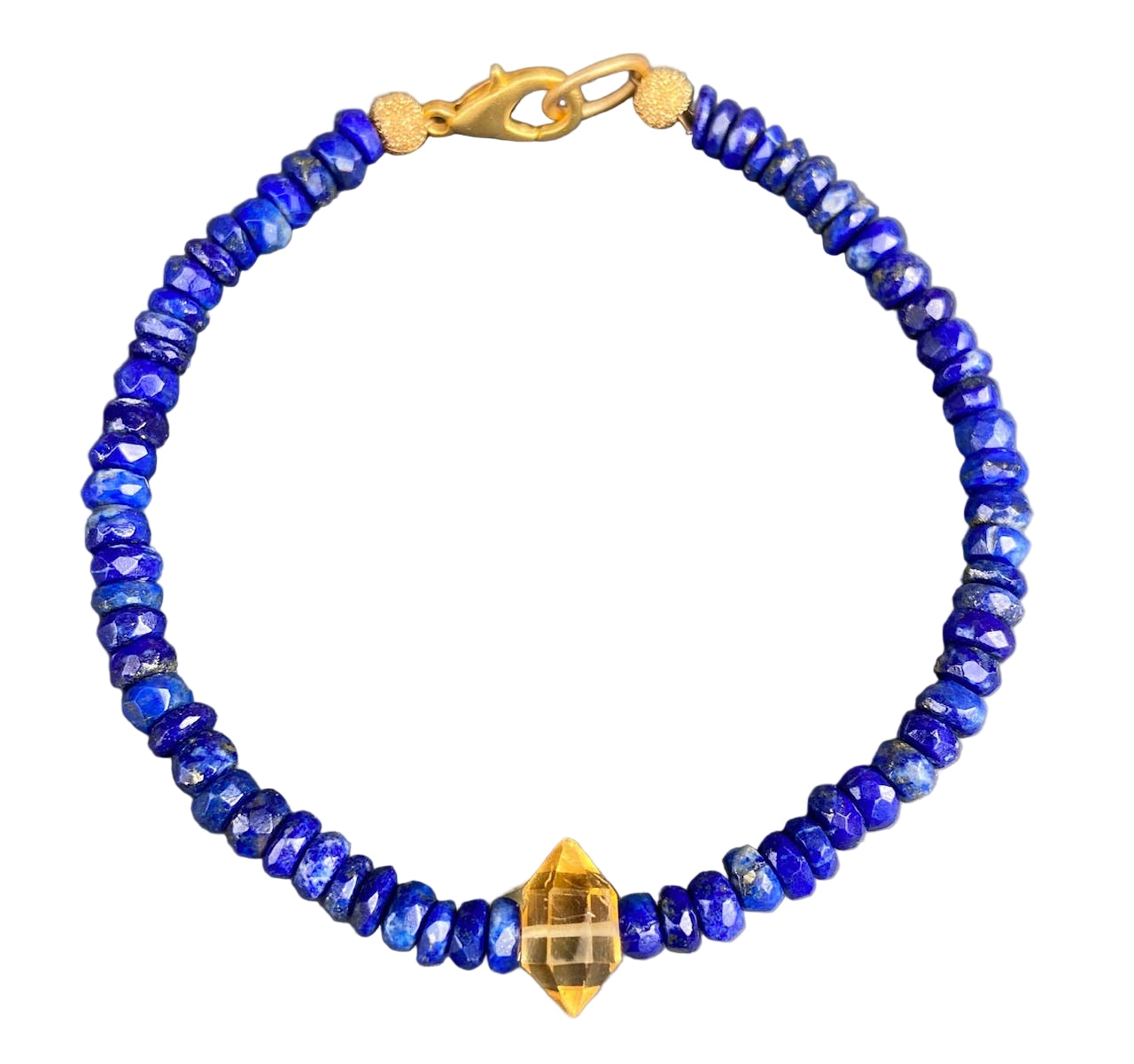 Lapis and Citrine Bracelet